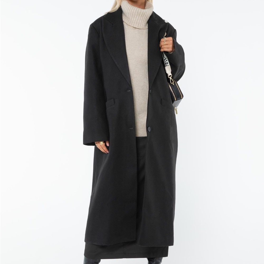 Princess Polly Black Pea Coat